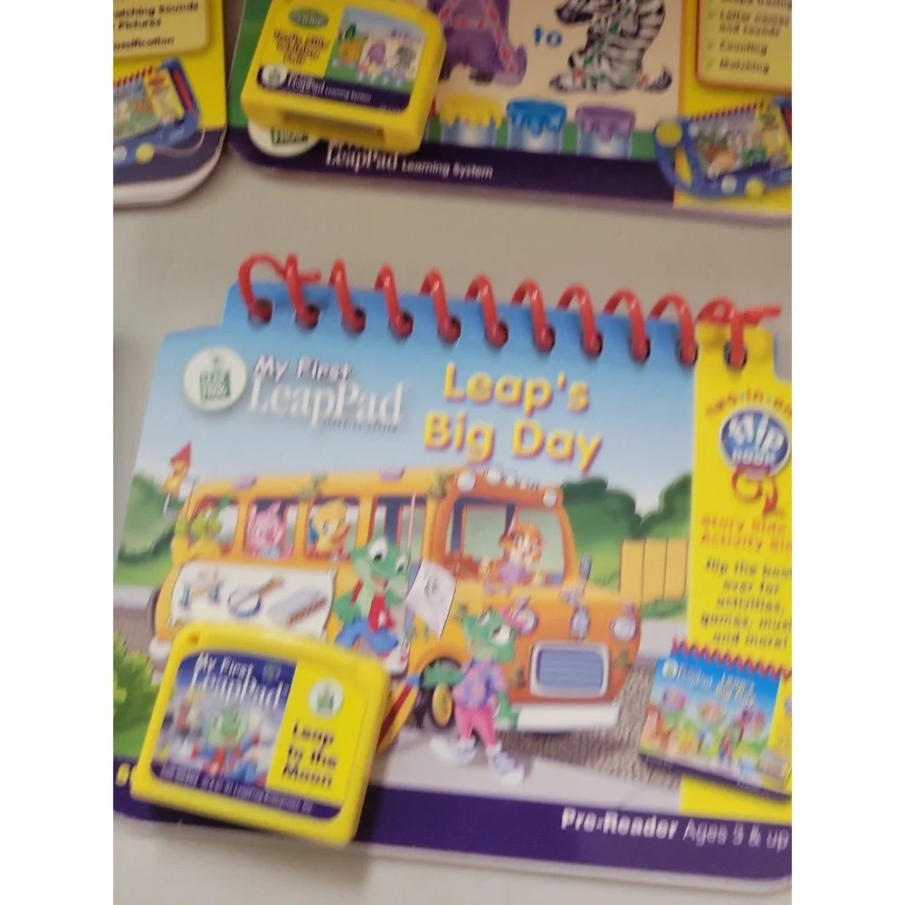 6pc LeapFrog My First LeapPad Flip Books & Cartridges for Preschool Learning lot
